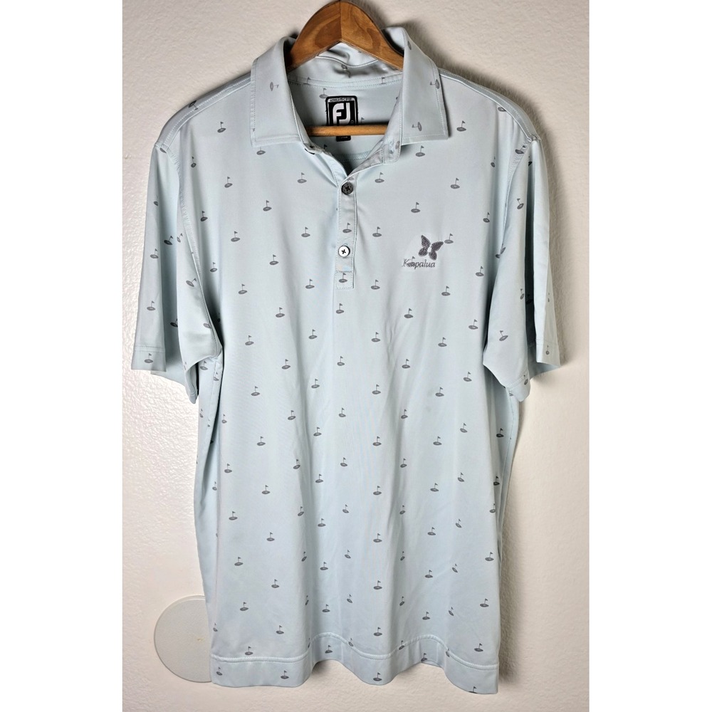 FootJoy Kapalua Polo Golf Shirt Mens Sz M Athletic Fit Seafoam Green